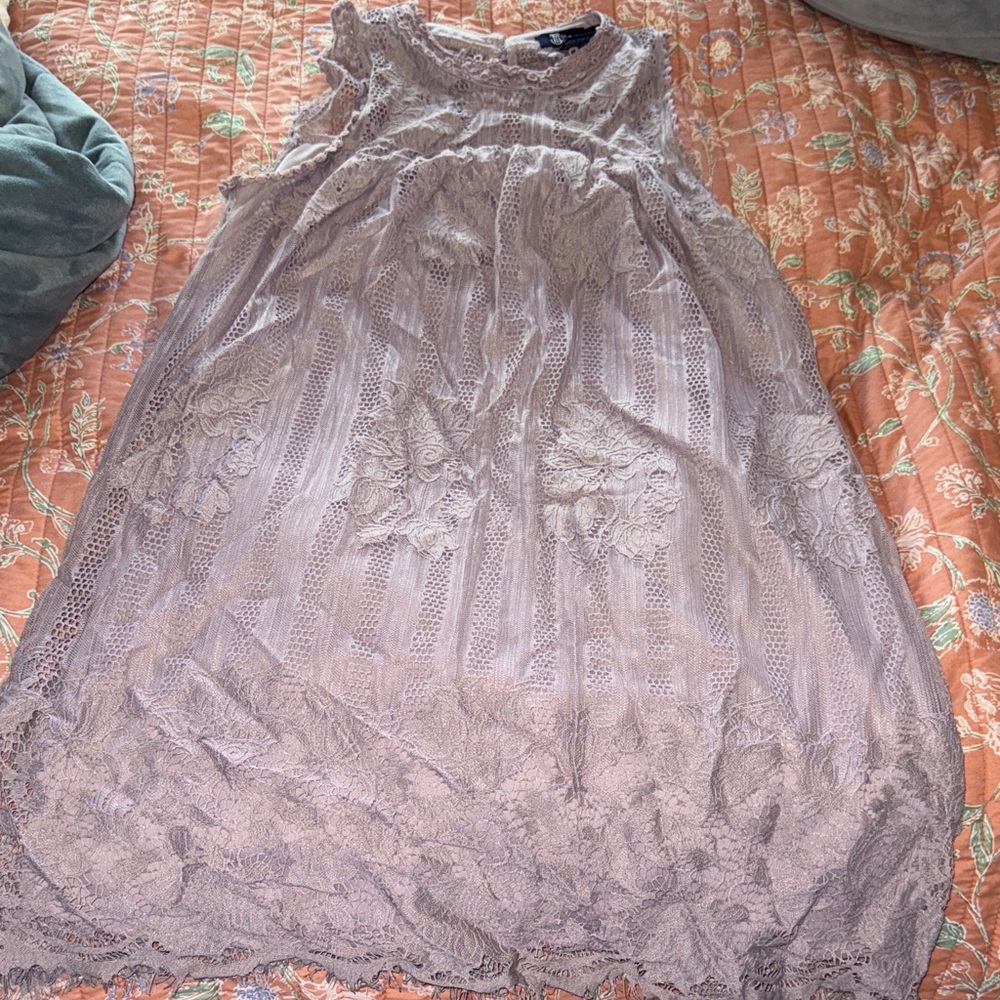 Charming Lace Juniors Dress in Lavender